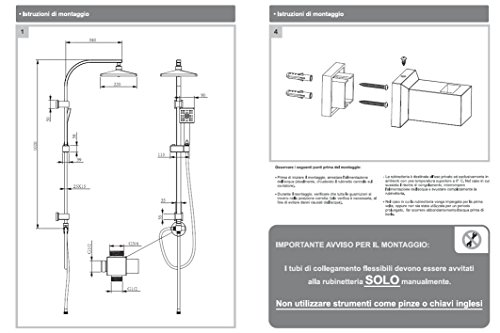 AQUAE T190340 T190340-Colonna Doccia Fissa