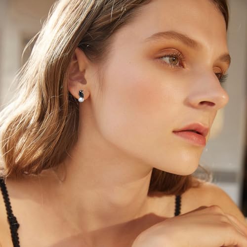 Diamond Skull and Raven Stud Earrings for Women 925 Sterling Silver Crow Jewelry Gifts4