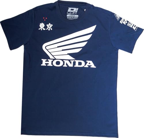 D'cor Visuals T-Shirt Factory Racing – T-Shirt Graphique inspiré de l'équipe Honda, Bleu Marine, Taille M