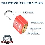 4 Pack TSA Approved Travel Luggage Locks with Keys, Solid Brass Copper Keyed Padlock, ABS Plastic Covered Small Locks for Suitcase, Backpack, Gym Locker, Jewelry Box-by GIVERARE - Image 4