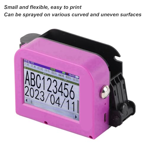 Impressora portátil a jato de tinta para 100 idiomas, impressora a jato de tinta de 1200 mAh com tel