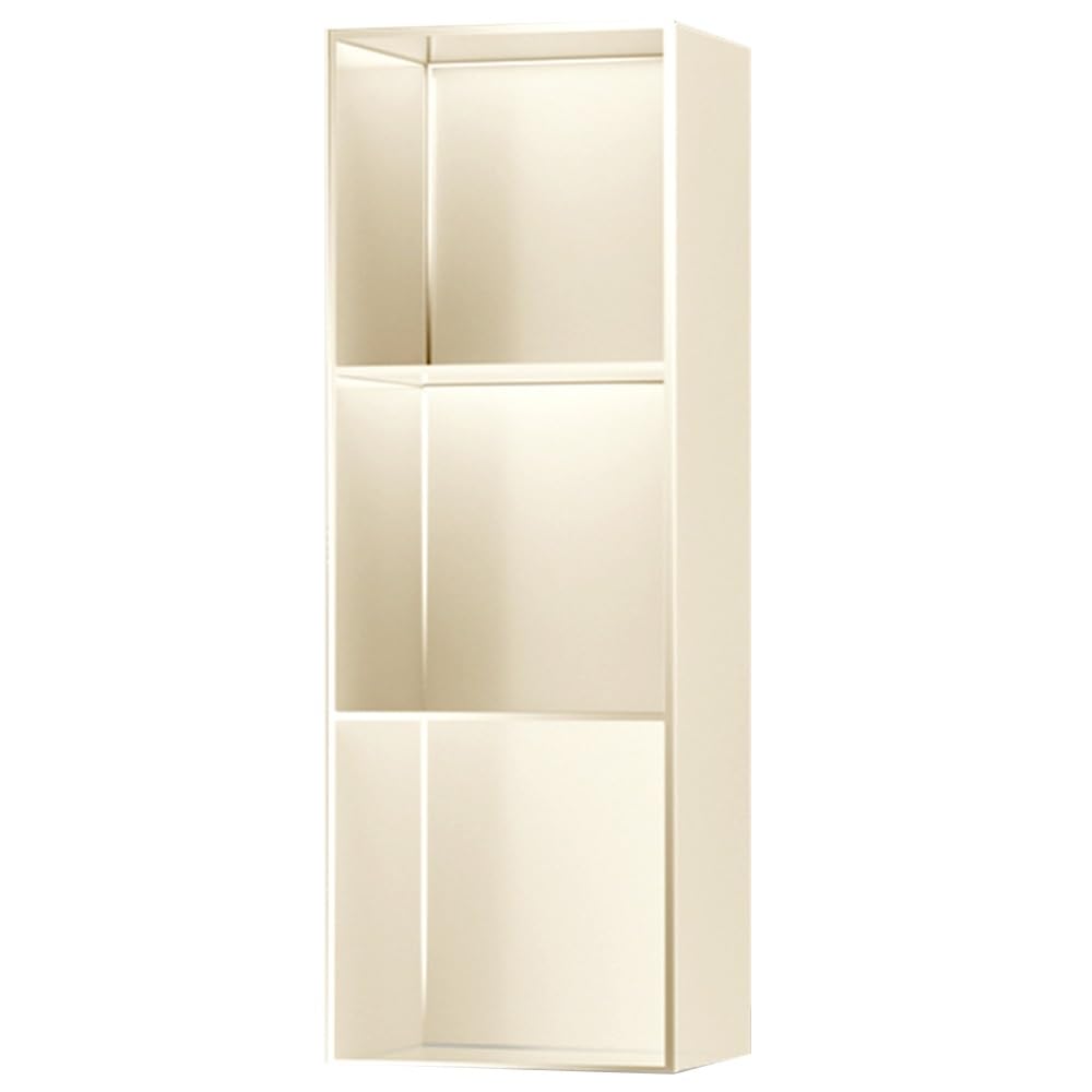SDdPulse Mensole rettangolari per doccia a nicchia, nicchia da incasso per doccia, portaoggetti sopra la mensola del bagno, porta carta igienica opaca per shampoo e sapone, giallo, 28 x 90 x 12,5 cm