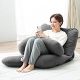 タンスのゲン ベッドで、暮らす。ハグ座椅子(R) 【実用新案登録済】背もたれ クッション リクライニング 18段階ギア 2way 抱き枕 授乳クッション 座椅子 洗える かわいい おしゃれ 15210191(95519)