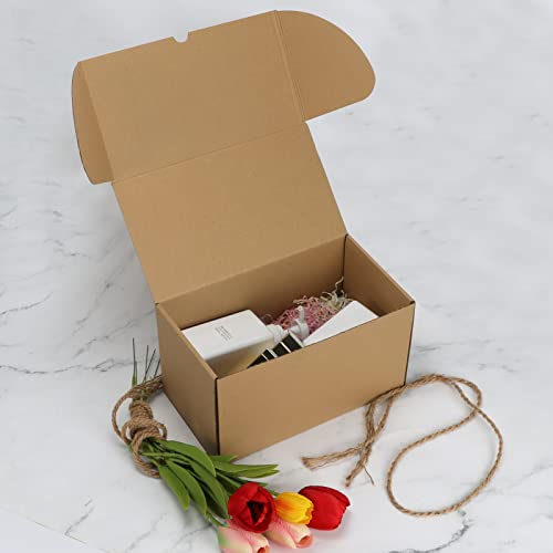 Image of HORLIMER 11x6x6 inches Shipping Boxes Set of 20, Brown Corrugated Cardboard Box Literature Mailer