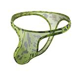 ZC8bdbd String pour homme Imprimé léopard Taille basse Imprimé léopard, vert fluorescent, Medium