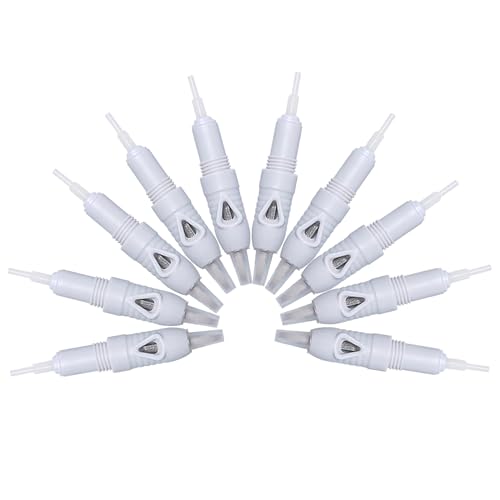 Image of PMU Permanent Micro-blading Semi-Permanent Makeup 1P I 3P | 5P | 7 P | 3F | 5F | 7F Needles Eyebrow Tattoo Permanent Makeup Pen Needle Cartridge for Eyeliner Pack of 15 (1 Prong Needle)