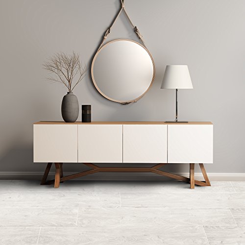 Looselay Vinyl Plank 9"X48" #104 Whitewash - 8 Planks #TOP1