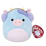 Squishmallows SQXM01275 - Clayton die Kuh mit Ohrschützern 19 cm, offizielles Jazwares Plüsch, superweiches Kuscheltier