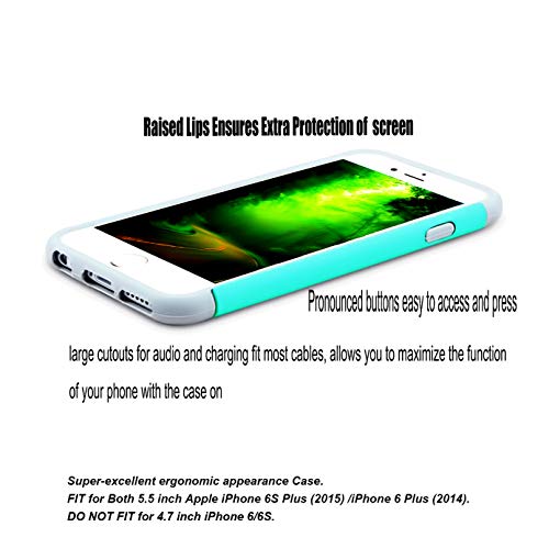 Casehq Case Compatible Iphone 6 Plus/6S Plus,Hybrid Soft Inner Tpu Rubber Hard Pc Back Cover Extreme Drop Tested Heavy Duty Protective Cover [Shock Reduction] Dual Layer Case - Black #TOP4