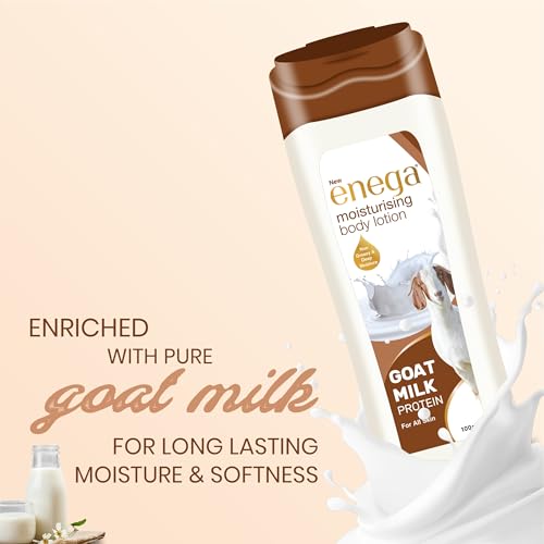 Image of Enega Goat Milk Protein For All Skin Non Grassy & Deep Nourish Moisturizing Body Lotion for Men & Women - 100 ML (Pack of 2)