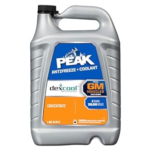 PEAK DEX-Cool® Antifreeze + Coolant, Premium Engine Coolant with Antifreeze, Car Antifreeze Coolant Mixture for GM Vehicles, 1 Gallon