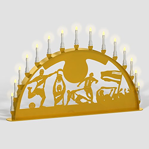 Schwibbogen Metall Erzgebirge 29 Außenschwibbogen Schwibbogen Lichterbogen 15 flammig/Metall - Motiv:...