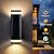 wowlite Dusk to Dawn Outdoor Wall Light 2 Pack, Modern Exterior Lights for House, Matte Black Outdoor Wall Sconce with E26 Base, Waterproof Outdoor Light Fixture Wall Mount Up and Down Lighting