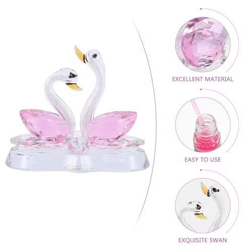 Figurine Artisanale en Quartz Rose et Statuette Cygne Beavorty - 8