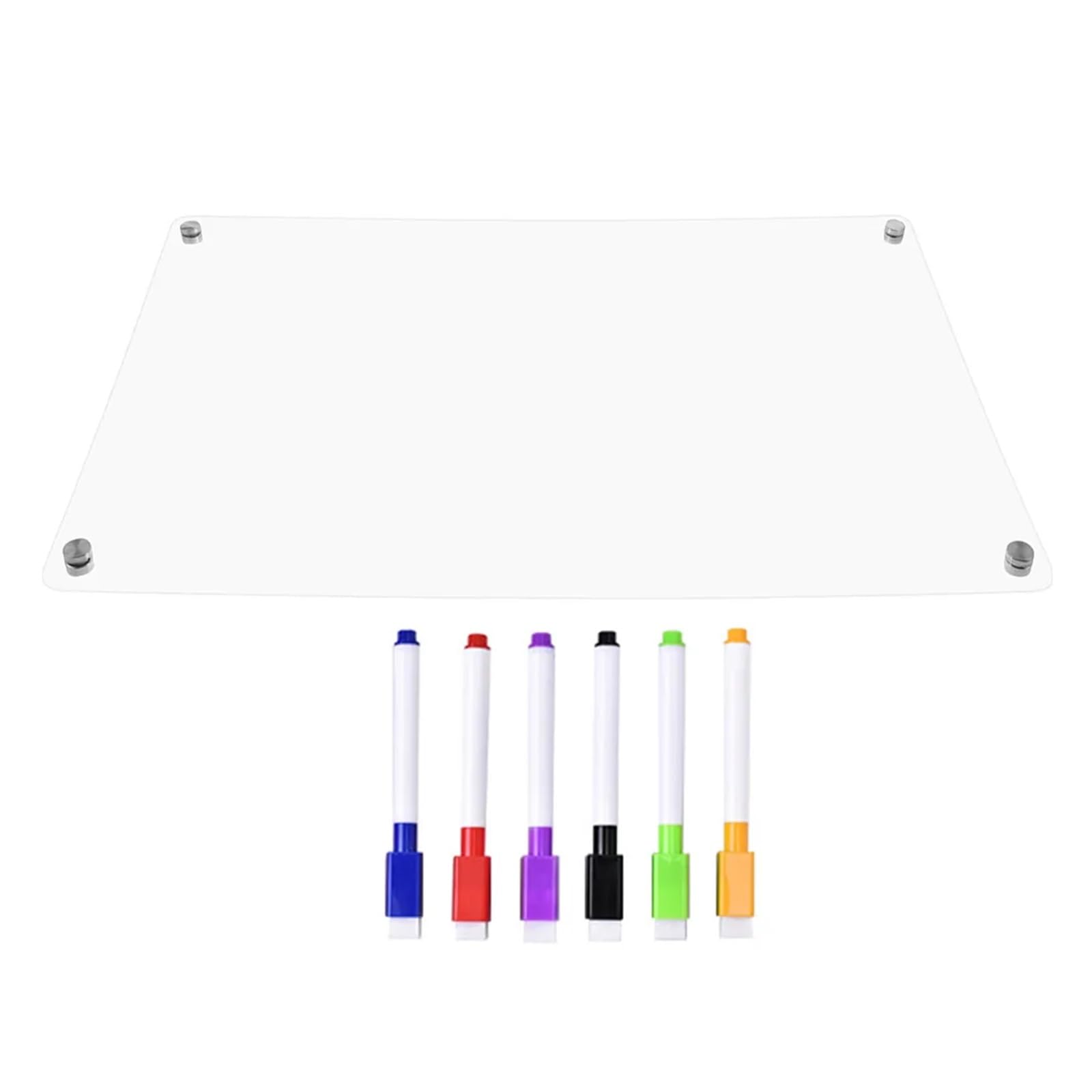 Tableau effaçable à sec tableau blanc de calendrier suspendu au réfrigérateur magnétique(42X29.7CM)