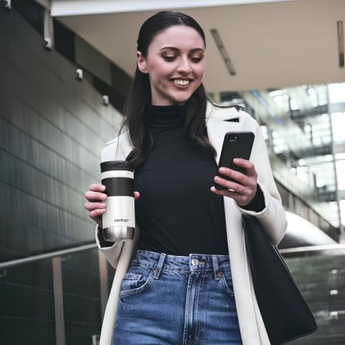 Image of Contigo Byron 2.0 Snapseal Travel Mug - Premium Stainless Steel Insulated Coffee Mug with Leakproof Lid, 470 ml Thermal Vacuum Flask for Hot & Cold Beverages