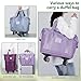 wymulot Expandable Duffle Bag, Folding Travel Bag with Wheels, Weekender Travel Bags for Carry-On, Tote Bags with Storage Space，Large Luggage for Business Trips, Camping, Fitness (Pink)