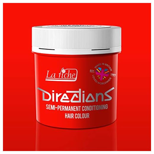 4 x New La Riche Directions Semi-Permanent Hair Color 88ml - Neon Red