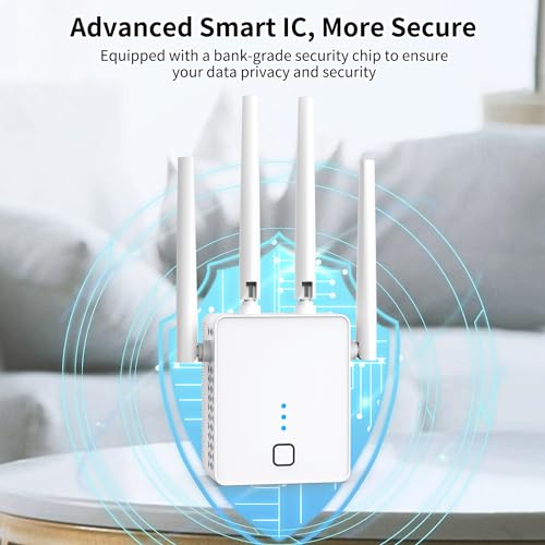 WiFi Extender, 2024 Fastest WiFi Booster 1200Mbps Dual Band (5GHz/2.4GHz) WiFi Extenders Signal Booster for Home, WiFi Repeater with Ethernet Port Covers up to 10000sq. ft and 55 Devices - Image 6