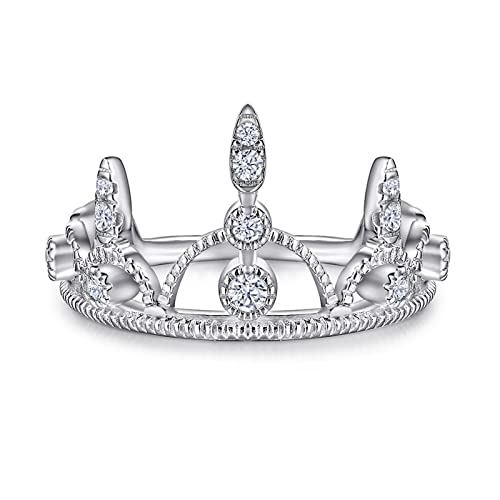 Bague Femme Argent Couronne Vintage Look Quotidien