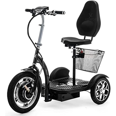 Scooter de movilidad VELECO ZT16 de 3 ruedas con cesta extraíble Cover