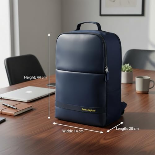 Image of Impulse Classic Premium Business Backpack | Unisex Office Bag in Vegan Leather | 27L Water Resistant with 15.6 inch Laptop Sleeve, Anti-Theft Pocket & Padded Straps