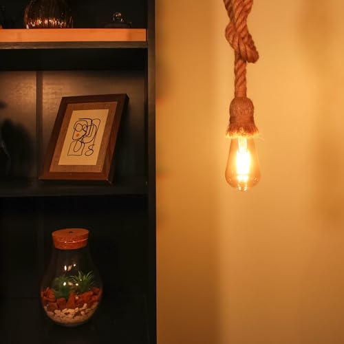 Kit 3 Luminária Pendente Teto Corda Sisal Rústico 1m Lpcr11