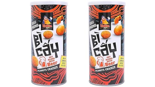 Image of 2 Packs - Cracker Peanuts - Dau Phong Bi Cay - 8 Oz per Can with 2 Cans per Order