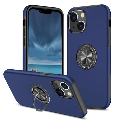 Housse iPhone 13 résistante aux chocs avec anneau de maintien