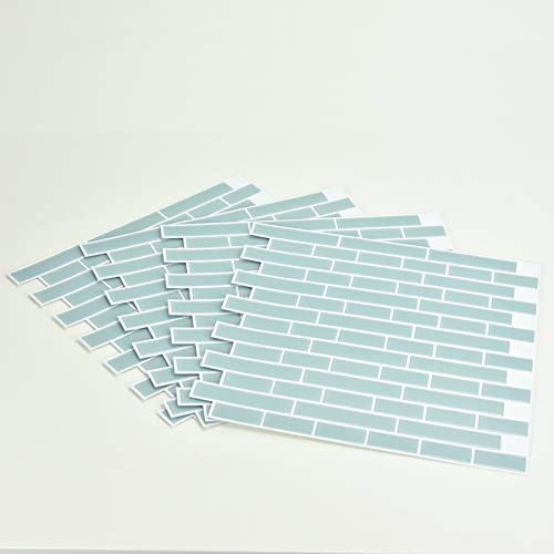 In Home Nh2361 Sea Glass Peel & Stick Backsplash Tiles, Blue #TOP7