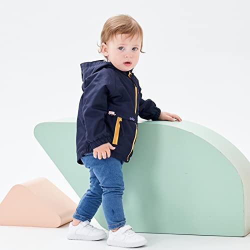 famuka Toddlers Windbreaker Jacket Little Boy Hooded Coat Casual Outerwear3