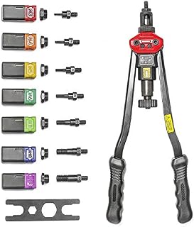 16" 410mm M3 M4 M5 M6 M8 M10 M12 BT607 Hand Riveter Rivet Gun, Riveting Tools with Nut Setting System