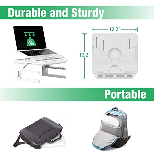 Zimilar-Laptop-Stand-Ergonomic-Height-Adjustable-Laptop-Stand-for-Desk-Multi-Angle-Portable-Laptop-Riser-with-360-Rotating-Base-Foldable-Computer-Stand-Riser-Fits-Most-Laptops-up-to-156-White