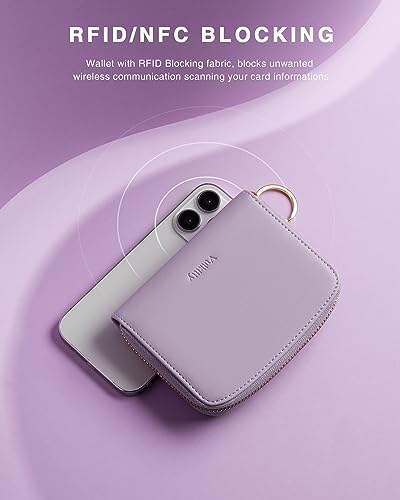 Vulkitty Wallet for ladies Purse Women RFID Blocking Trifold Compact Leather Card Case with ID Window and Zipper Coin Pocket - Image 7