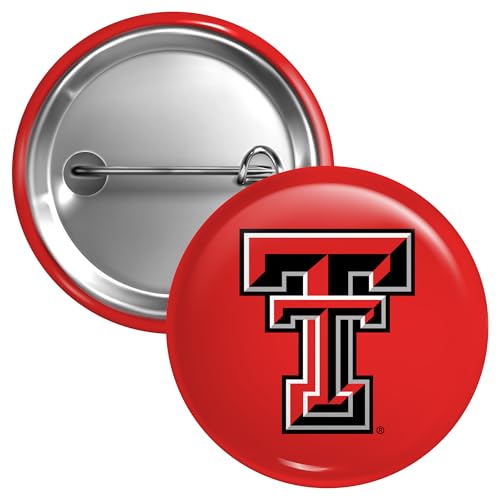 Texas Tech Red Raiders Medium 2-Inch Button Pin Officially Licensed Collegiate Product