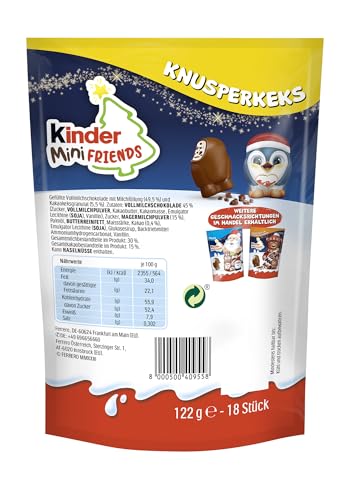 kinder Mini Friends Knusperkeks – leckere Schokoladen-Spezialität zu Weihnachten – 122g