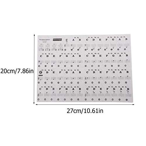 Generic Elektronische Piano Toetsenbord Stickers Transparant Instrument Verwijderbare Music Notes Decal 27X20cm Voor… - Image 4