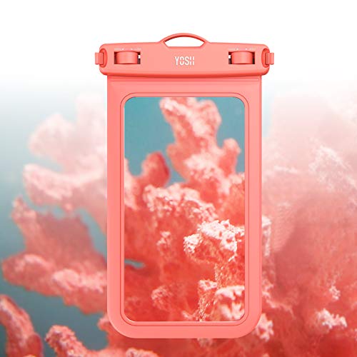 YOSH IPX8 Waterproof Phone Case, Underwater Phone Pouch Dry Bag for Swimming Raining Dustproof for iPhone 13 12 11 pro max XS XR X 8 7, Samsung S20 S10 S9, Huawei P30 P20 & More -up to 6.8” 2-Pack