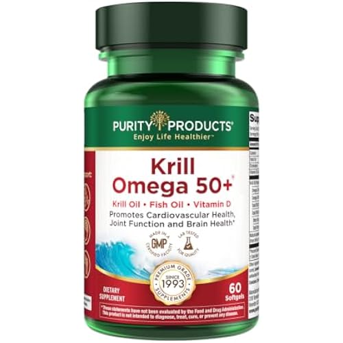 Purity Products Krill Omega 50 - Krill + Fish Oil Blend 1000mg