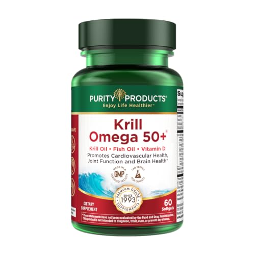 Purity Products Krill Omega 50 - Krill + Fish Oil Blend 1000mg