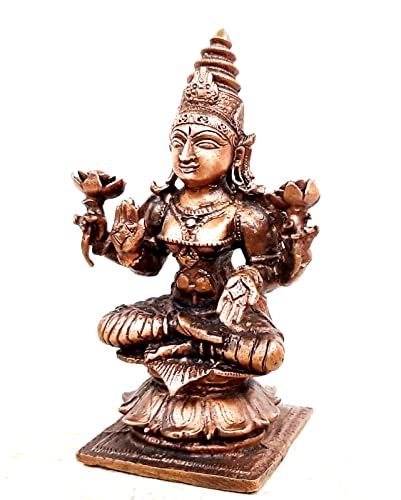 Image of Mahalakshmi Murti Copper Idol God - 3.6 in - Pack of 1