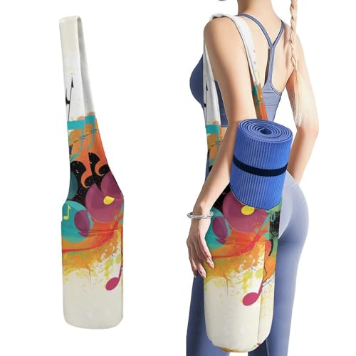 Sac de tapis de yoga à motif abstrait pour séparer les affaires humides après le sport