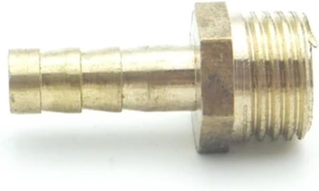 6mm OD Hose x M10x1 Metric Male Thread Brass Barbed Pipe Fitting Coupler Connector Splicer For Fuel Gas Water