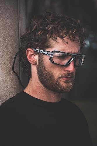 Birdz Eyewear Gasket Safety Padded Motorcycle Sport Sunglasses Black Frame with Clear Lens
