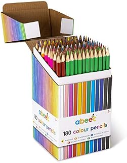 abeec 180 Colouring Pencils - Coloured Pencils Box Containing 180 Assorted Colours for Kids - Art Pencils for Colouring Books, School Colouring Pencils and Adult Colouring