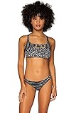 Swim Systems Zoe Bralette Bikini Top Swimsuit, BlackSand, 36D