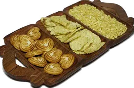Giftoshopee Serving (Snacks, Dry Fruits) Handcrafted Wooden Tray/Platter, Wood, Brown (B0BMLPWDG6) Amazon Price History, Amazon Price Tracker