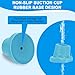 supregear Shower Chair Leg Caps, Heavy Duty 1 inch/25 mm Slope Replacements, Rubber Tips for Bath Transfer Stools and Step Ladder, Non-Skid Extreme Grip Suction Cup Feet Pads, 4PK, Light Blue