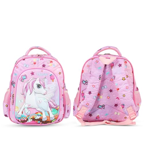Image of Disney Kids School Bag /Cartoon Printed Causal Daypack /Lightweight Spacious Waterproof Tuition Bag /Backpack for Children /Girls Lightweight, Spacious, Waterproof -12 /15 /17 inches