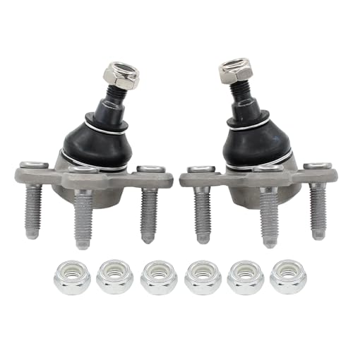 HouYeen Front Lower Right and Left Ball Joints with Nuts for Au-di A3 Q2 Q3 Sea-t Alhambra Ateca Leon ST Sko-da Karoq Kodiaq mk1 Octavia Superb mk3 V-W Arteon CC Passat Alltrack B7 B6 Golf Sportsvan
